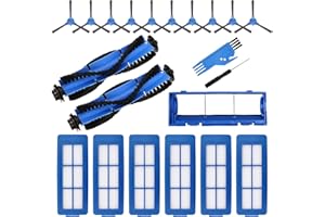 HYPHEN-X 21 Pack Replacement Parts for Eufy RoboVac 11S Max, 15C, 30C, 35c, 15t, 39 Series G10 G20 G30 G32 Edge Verge Hybrid Accessory Vacuum Cleaner Filters, Side Brushes, Roller Brushes