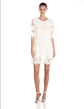 Ark & Co. Women's All Over Lace Dress, Ivory, Medium
