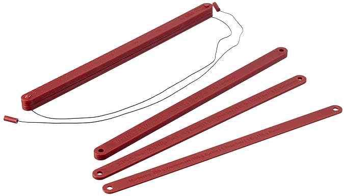 Birkmann Teigstäbe Rot 3 Paar: 3, 5 und 10 mm, Länge 40 cm