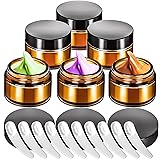MotBach 6 Pack 1 oz Glass Jars with Lids 60ml Mini