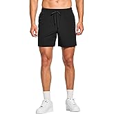 DEMOZU Men's 5" Unlined Workout Shorts - Quick Dry Nylon Athletic & Casual Shorts with Pockets for Gym, Training & Daily Wear