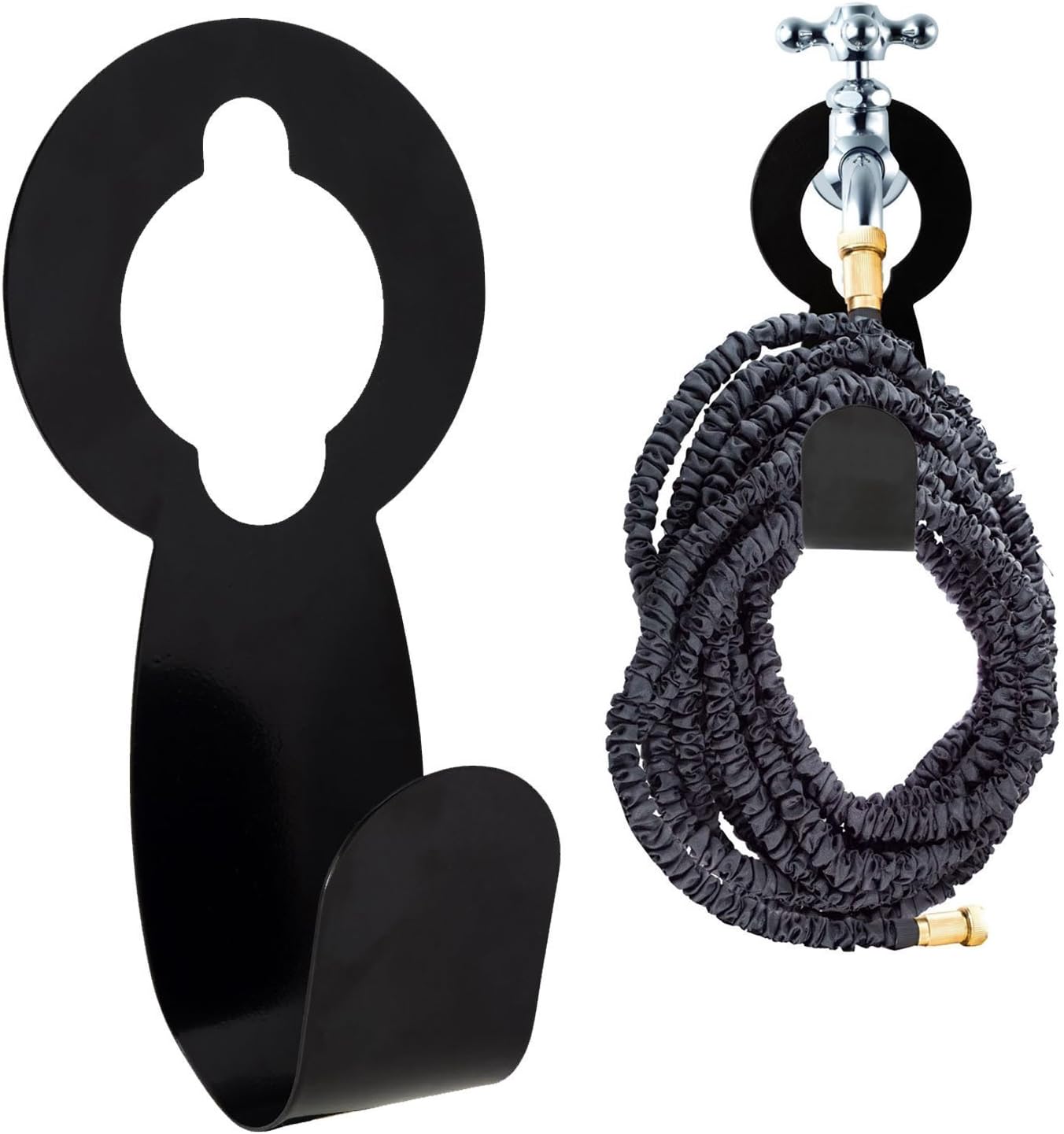Garden Hose Holder, Metal Garden Hose Carrier Cast Iron Black : Garden & Outdoor