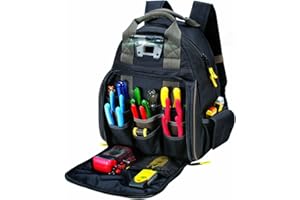 CLC Custom Leathercraft L255 Tech Gear 53 Pocket Lighted Backpack, Black