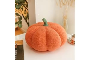 LOMTRATS Halloween or Thanksgiving Decorative Pumpkin Throw Pillow Plush Stuffed Pumpkin Shaped Pillow for Party Home Decor P