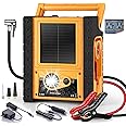 E-Ant 2000A Car Jump Starter with Air Compressor, 5W Solar Panel Portable Power Station, Tire Inflator 260PSI, Car Battery Charger with Inverter Dual 400W AC DC USB Ports, 12V Battery Pack Jump Box