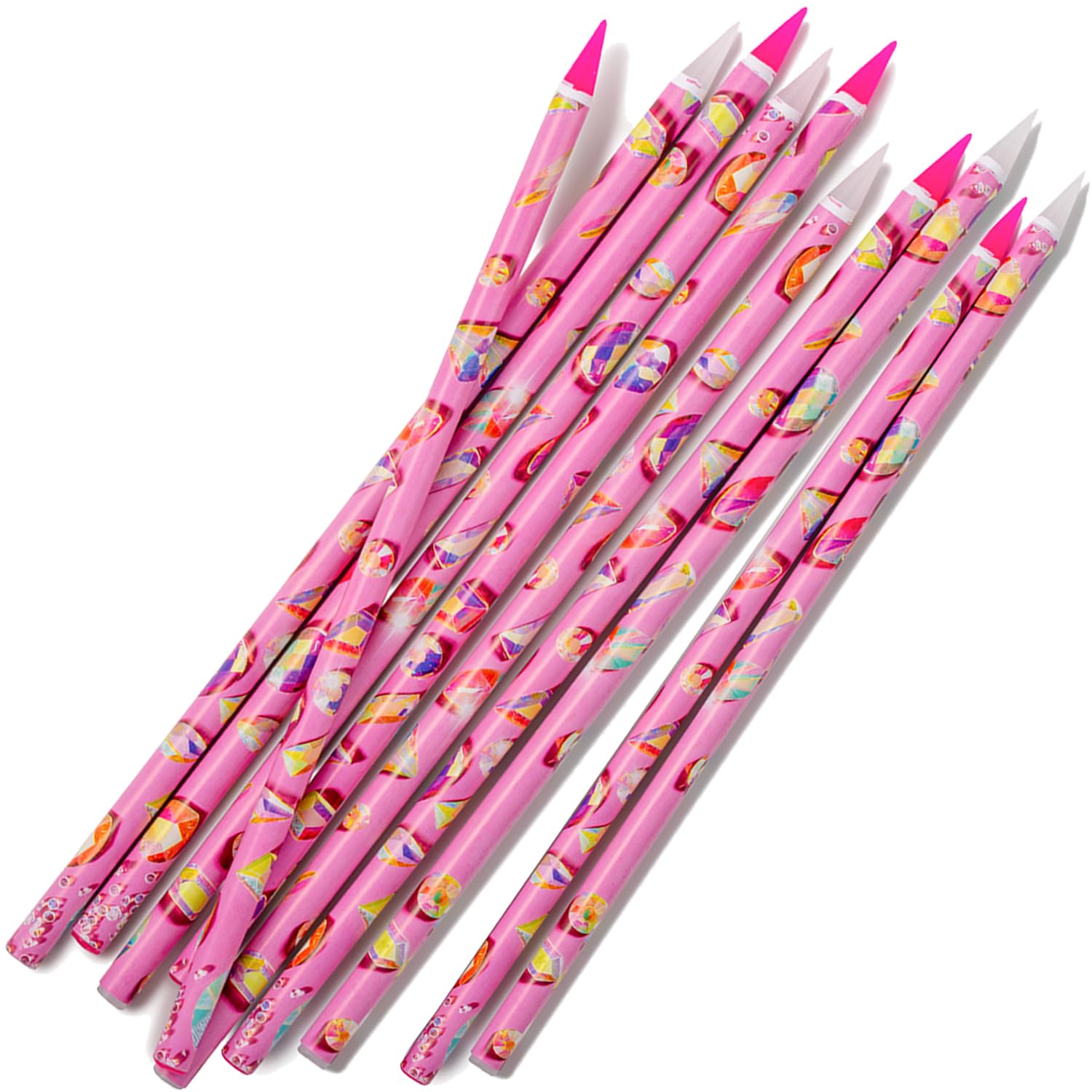 Photo 1 of 10pcs Nail Dotting Rhinestone Picker Tool, Self-Adhesive Wax Pencil for Rhinestones Nail Charms Gems, Nail Art Tools Diamond Art Accessories,Wax Pen Diamond Painting Tools for Bedazzler Bedazzling Kit