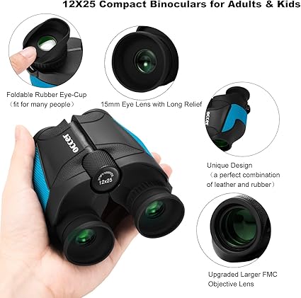 occer 12x25 compact binoculars