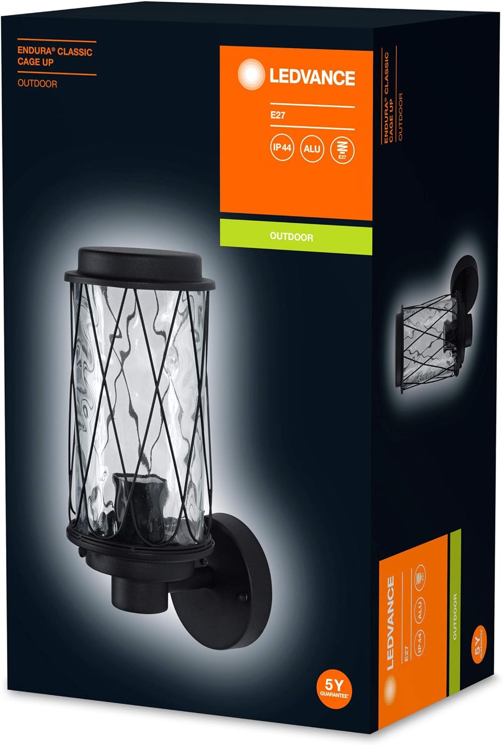 Outdoor luminaire LED: for wall, E27, ENDURA© CLASSIC CAGE / 220…240 V, body material: aluminum, IP44, 1-pack - Image 5