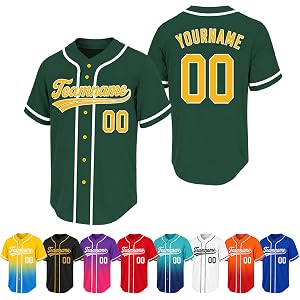 Custom Baseball Jersey Personalized Stitched Printed Team Uniform for Men Women Kids, Customized Name Number Logo