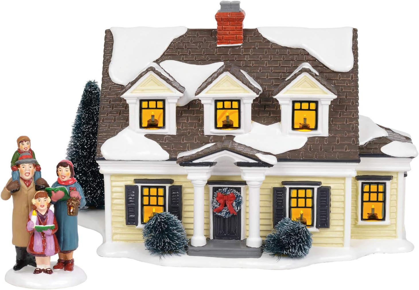 Department56 Original Snow Village Welcoming Christmas Lit Building and Accessory, 7.09", Multicolor