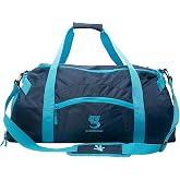 geckobrands Endurance Duffel Gym Bag (Navy &amp; Blue, Medium)