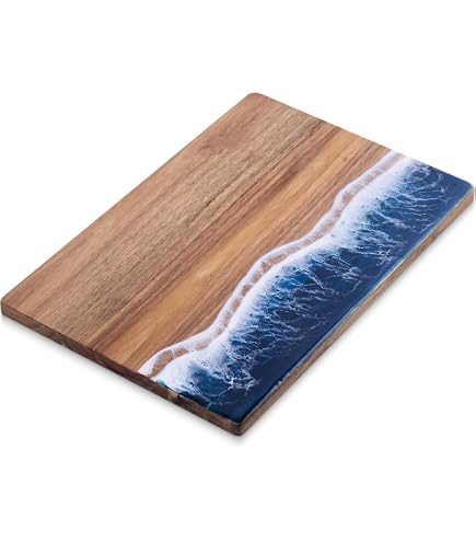 Amazon.com: Acacia Wood Resin Charcuterie Board,18 * 9 inch,Expoxy