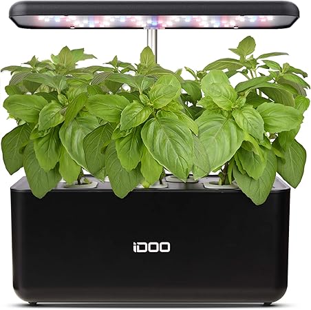 Amazon Com Idoo Hydroponics Growing System Indoor Herb Garden Starter Kit With Led Grow Light Smart Garden Planter For Home Kitchen Automatic Timer Germination Kit Height Adjustable 7 Pods Garden Outdoor