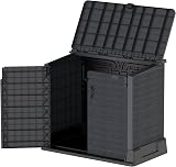 Duramax Cedargrain StoreAway 850L Plastic Garden Storage Shed Dark Grey view 5