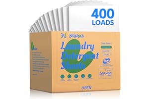 BELLALUCE Laundry Detergent Sheets - 400 Loads Unscented Gentle on Sensitive Skin, Laundry Sheets for Dorm,College,Home, Hotel,Apartment,Camping,Ruise,Road Trip,Small Space, Family School Travel Essentials