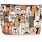 Wenboco Cute Dogs Makeup Bag, Funny Dog Cosmetic Bags Travel Organizer Bag Makeup Pouch, Christmas Birthday Gifts for Dog Lovers Women Girls