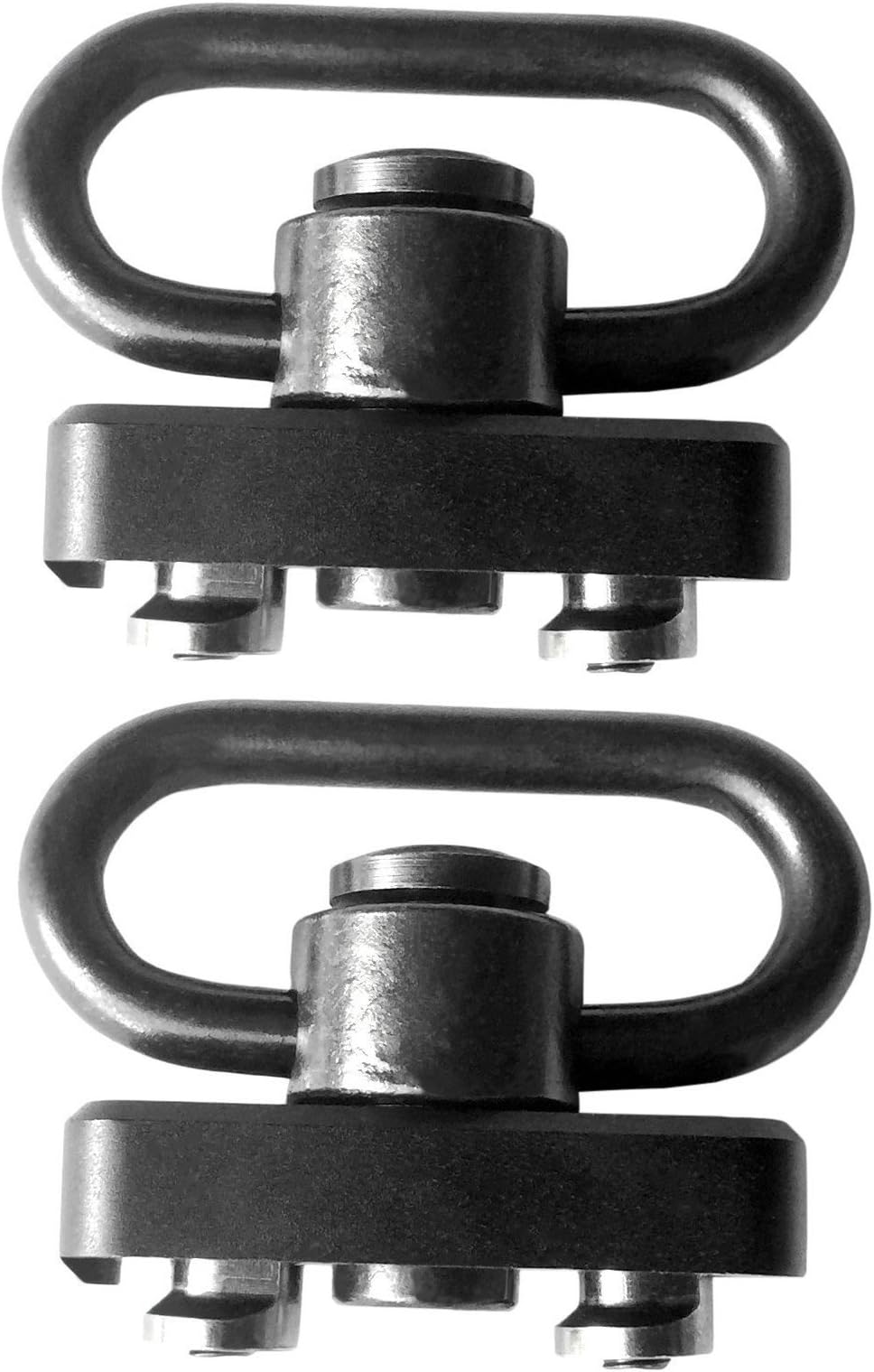 HooGou 2Pcs Push Button Quick Detach QD Sling Swivel with Keymod Adaptor Base Mount (2 Pack)