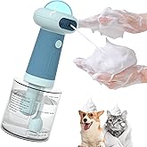Coocake Electric Dog Shampoo Dispenser,IPX7 Cat Shampoo Sprayer,Pet Bath Supplies Automatic Foaming Shampoo Dispenser for Dog Deep Cleaing,Kitchen Sink,Bathroom Blue