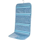 WODISON Foldable Clear Hanging Travel Toiletry Bag Cosmetic Organiser Storage
