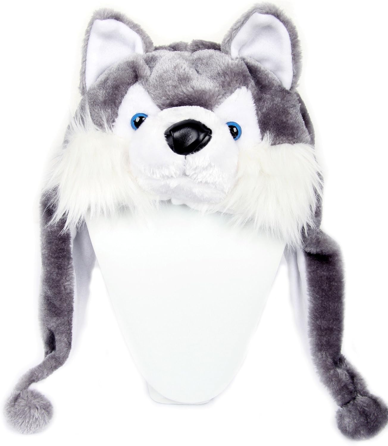 HealthPanion Grey Husky Dog Hat Ski Hat for Kids Ladies Hat Dog Animal