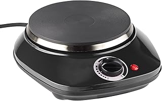 Rosenstein & Söhne Einzelkochplatte: Kompakte elektrische Einzel-Kochplatte, 1.000 Watt, 155 mm, stufenlos (Elektroherd)