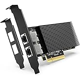 10G PCI-E Network Card with 10Gbps Dual RJ45 Ports, Intel X540-T2 Controller, VIMIN 10Gb Ethernet Adapter Card Compatible with PCI Express X8, X16, Support Windows/Windows Server/Linux/VMware