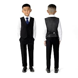 Spring Notion Boys' Formal Dress Suit Set 7 Black