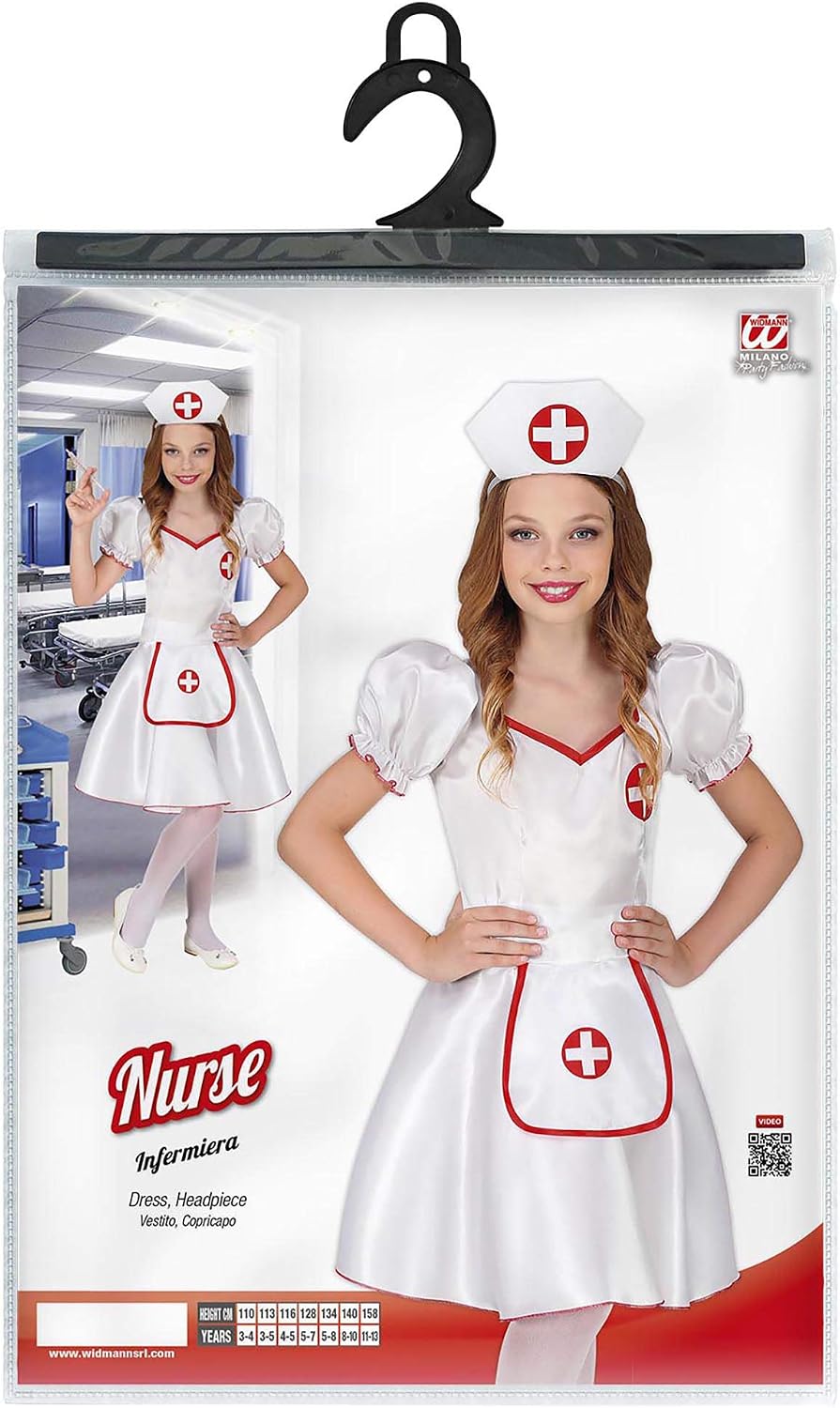 Widman Nurse Childrens Fancy Dress Costume Medium 140cm 8 to 10 — free download