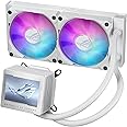 ASUS ROG Ryujin III 240 ARGB WHT All-in-one Liquid CPU Cooler with 240mm Radiator. Asetek 8th gen Pump, 2X Magnetic 120mm ARGB Fans (Daisy Chain Design), 3.5” LCD Display.,white