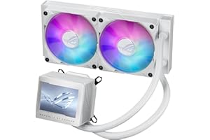 ASUS ROG Ryujin III 240 ARGB WHT All-in-one Liquid CPU Cooler with 240mm Radiator. Asetek 8th gen Pump, 2X Magnetic 120mm ARG