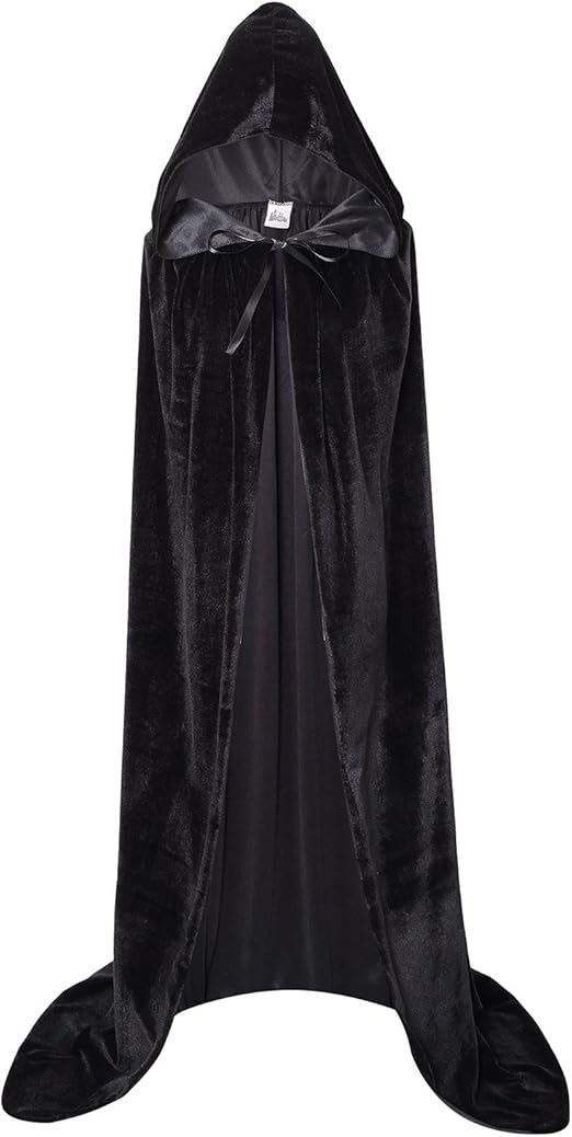 Bess Bridal Unisex Velvet Full Length Hooded Cape Halloween Costume Cosplay Cloak