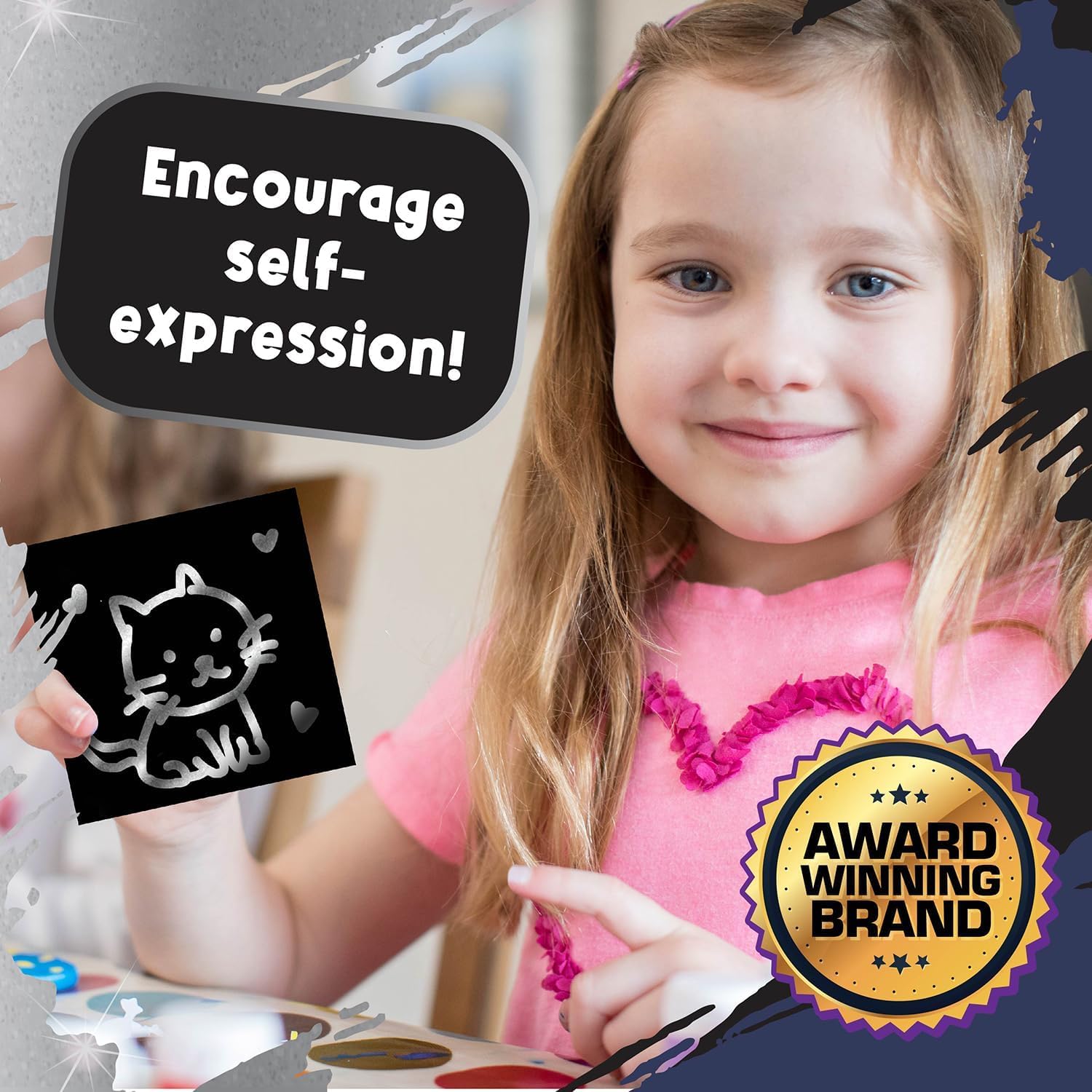 Purple Ladybug Silver Holographic Scratch Art Mini Notes - Scratch Art Notes Kids Games, Girls Stocking Stuffers for Kids, Teens, Boys, Christmas Gifts for Kid Arts & Crafts Supplies