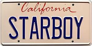 Celebrity Machines The Weekend ft Daft Punk | Starboy Metal Stamped License Plate