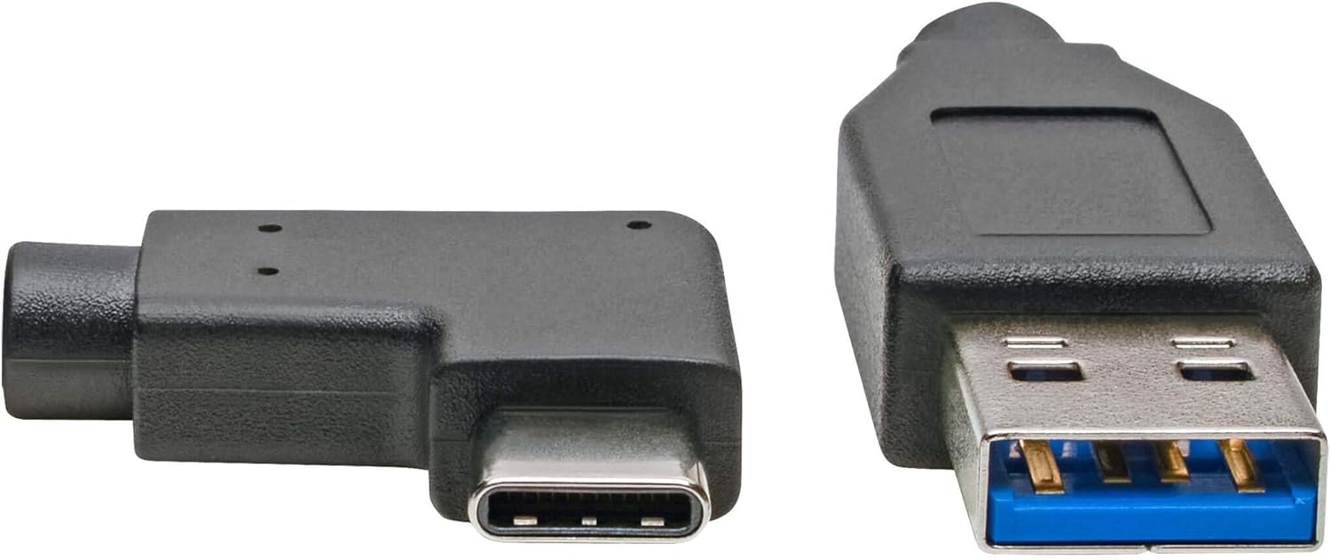 Tripp Lite USB 3.1 Gen 1 Cable 5 Gbps USB-C to USB-A Right Angle Type C, Thunderbolt 3, (M/M), 0.91 m (U428-003-CRA) - Image 4