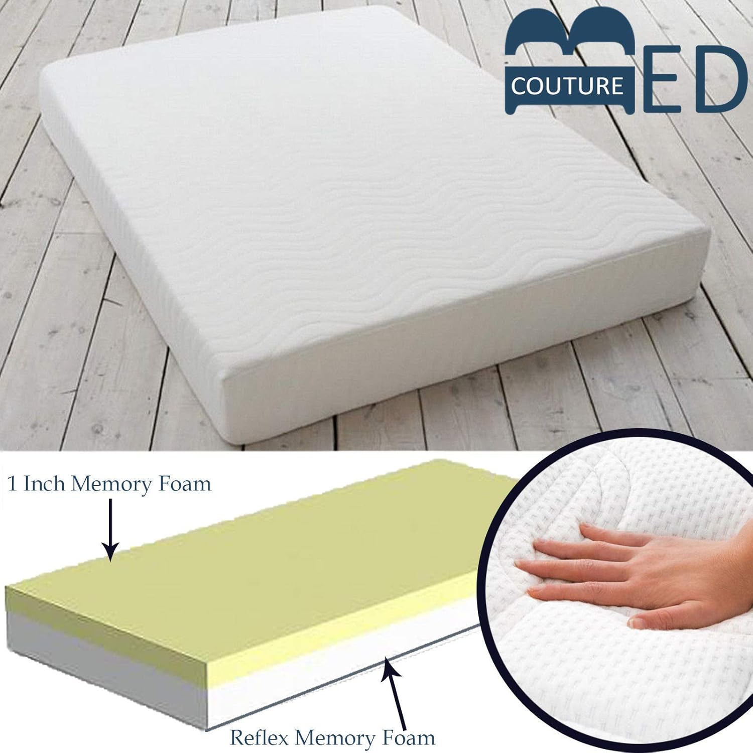 COMPLETE MEMORY FOAM MATTRESS REFLEX ORTHOPAEDIC 3FT 4FT 4FT6 DOUBLE