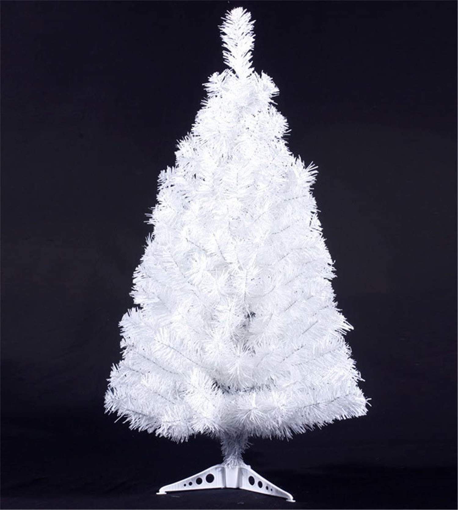 Fouriding 3ft (90cm) Christmas Tree Artificial Xmas Pine Trees with PVC Leg Stand Base Home Office Holiday Decoration (White)
