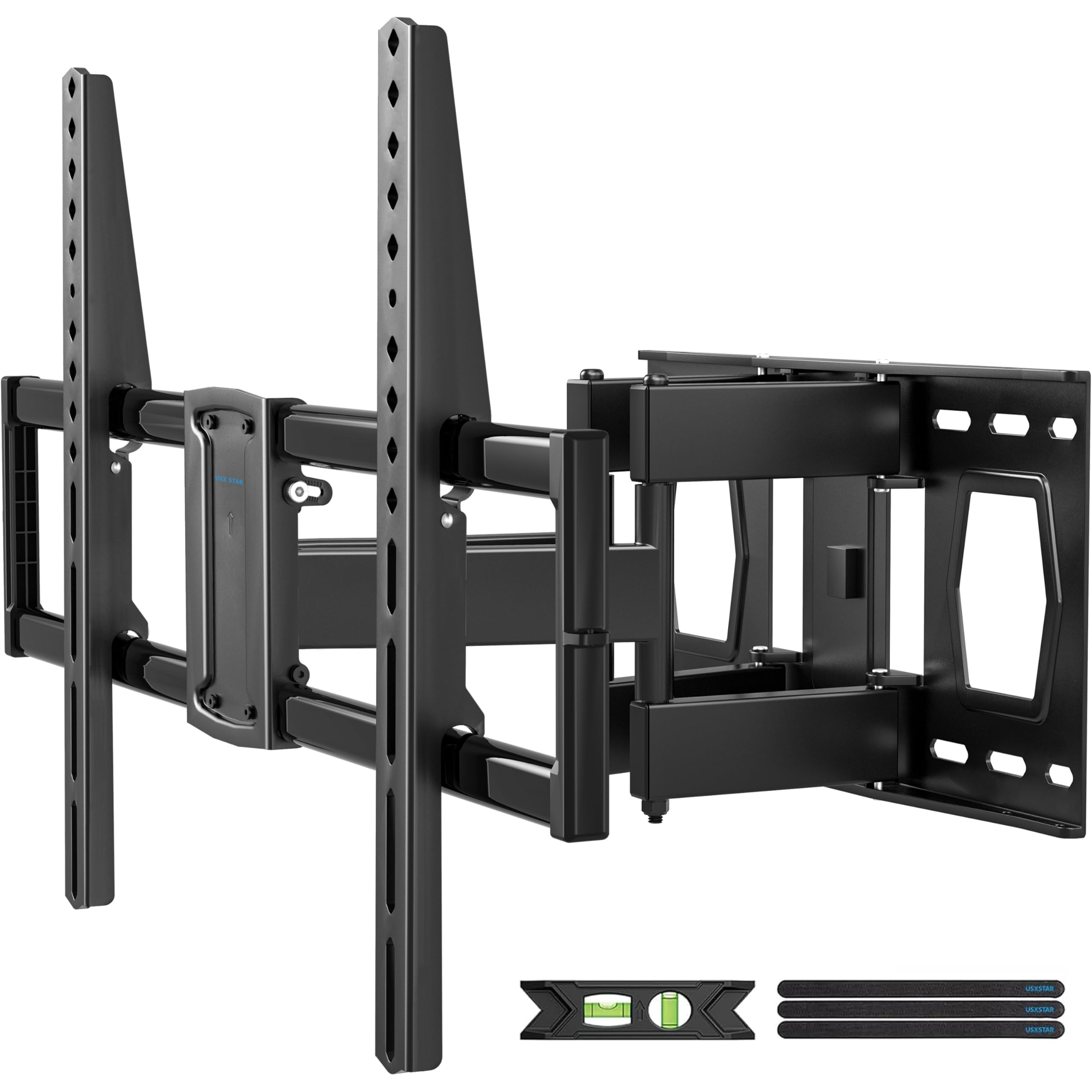 USX STAR Full Motion TV Wall Mount for 37-85 Inch TVs Mounts Up to 132lbs, Fit 16" Wood Stud, Max VESA 600x400mm, Swivel and Tilt Articulating Wall Mount TV Bracket,Fit Most 55+ 65 70 75 inch TVs Image