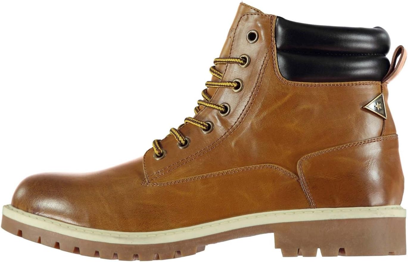 Soviet Mens 6inch Boots Rugged Pattern High Cut Padded Ankle Tan UK 7 (41)