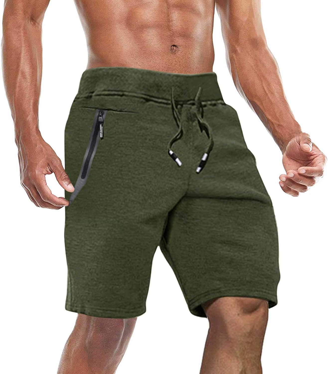 Shorts de corrida masculinos Biylacien com bolsos leves para treino