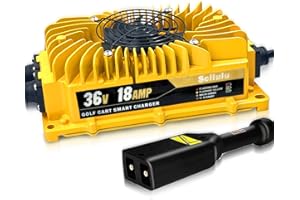 Scilulu 36 Volt Golf Cart Battery Charger,18AMP EZGO TXT Battery Charger for 36 Volt Golf Carts -D Style Plug,18FT