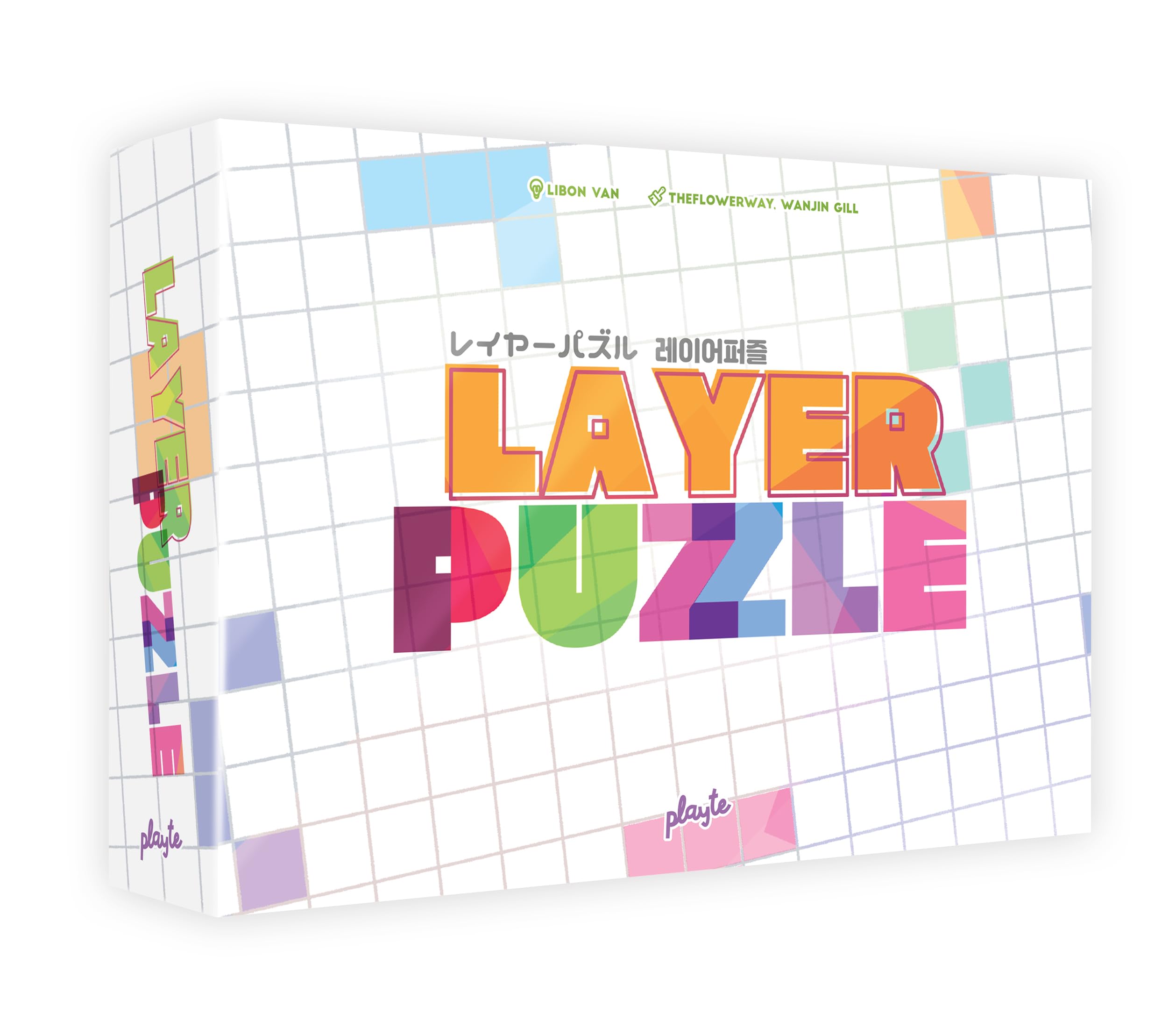 Photo 1 of Layer Puzzle – Strategic Flip & Write Puzzle Game | Overlapping Grid Challenge with Transparent Cards | Solo or Competitive Logic Game for Teens & Adults
