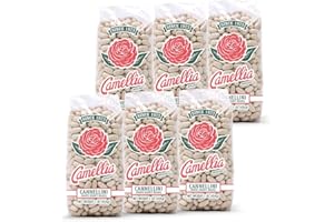 Camellia Brand Dried Cannellini Beans – Premium White Kidney Beans with Nutty Flavor, Non-GMO, Gluten-Free, Perfect for Italian Recipes, Soups, Salads, Pasta e Fagioli, and Healthy Vegetarian Meals, 1 Pound (Pack of 6)