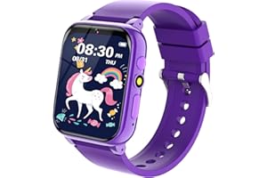 SEDZOFAN Kids Smart Watches Girls Age 4-12, 26 Games High-Resolution Touchscreen Kids Watch with Video Camera Music Player Pedometer Flashlight 12/24 hr Learning Toys Birthday Gifts for Girls Ages 6 7 8