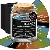 Positive Affirmation Jar Daily Inspirational Positive Affirmation Cards Empowerment Confidence Motivational Birthday Gift for Women Mom Wife Sister Friends Coworker Graduation party favors