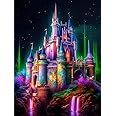 Meothan 5D Diamond Painting Kits for Adults, DIY Castle Diamond Art Painting Kits for Beginner, Full Drill Gem Art Painting Crafts for Home Wall Decor Gift 12‘’x16‘’