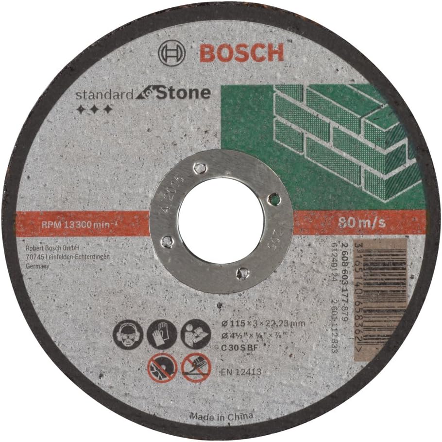 Bosch 1x PRO Stone Longlife Cutting Disc for Small Angle Grinder and Bore 22.23 mm (for Hollow brick building block Marble