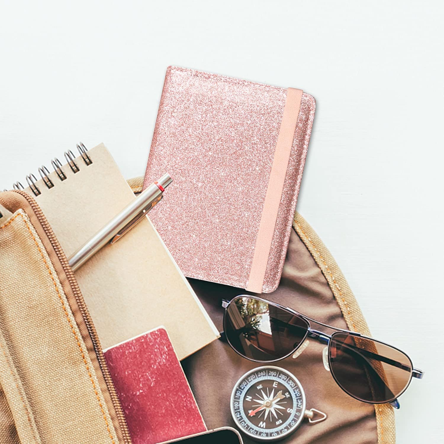ACdream RFID Blocking Passport Holder Travel Wallet - Premium PU Leather Cover Passport Book with Card Holder, Pen Slot, Keep Organization, and Travel Essentials for Women and Men