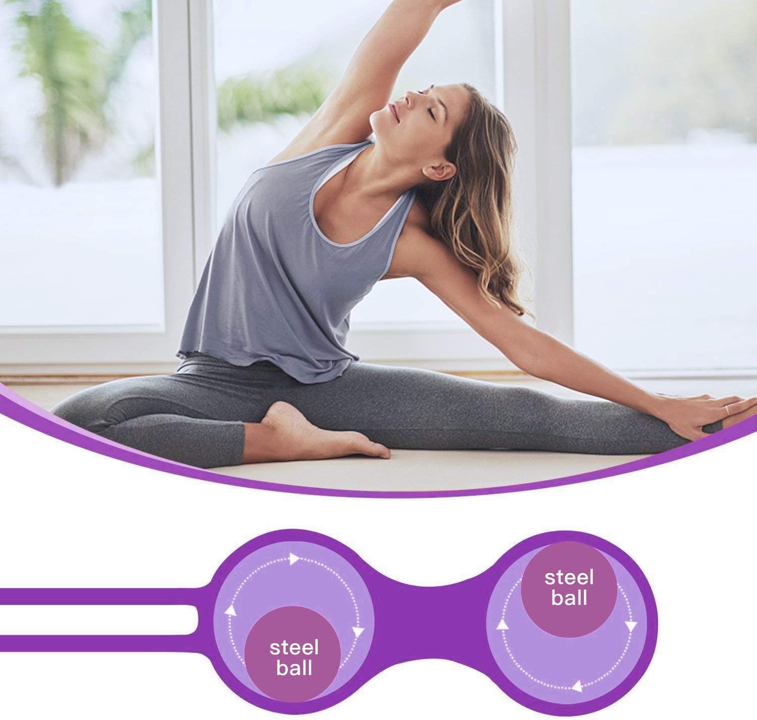 Kegel Balls for Women Ben Wa Balls Pelvic Floor Exercises and Tightening for Beginners & Advanced Kegel Exercise Weights (Purple): Health & Personal Care