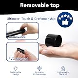 Deconovo 25mm Extendable Curtain Poles Set 76-157cm Black with Brackets view 2