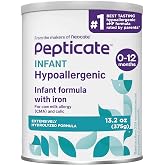 Pepticate Hypoallergenic Infant Formula 0&ndash;12 Months 13.2oz | Hypoallergenic baby formula for relief of cow milk allergy symptoms like colic &amp; eczema. Contains DHA, ARA &amp; Prebiotics